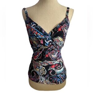 Sea Level Swim Australia Bohemia Multicolored V Neck Tankini Top NWT Size 6
